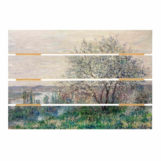Quadri in legno con paesaggio Claude Monet - Primavera a Vétheuil