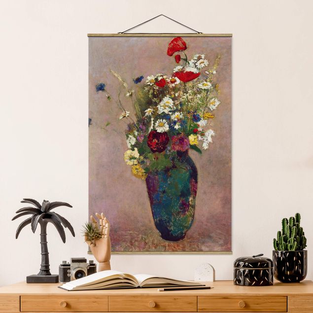 Riproduzioni Odilon Redon - Vaso di fiori con papaveri