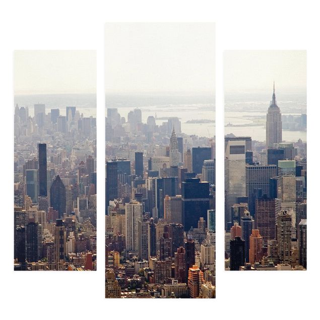 Quadri skyline  Mattina a New York