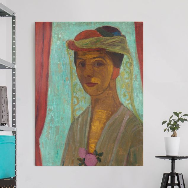 Riproduzioni quadri famosi Paula Modersohn-Becker - Autoritratto con cappello e velo