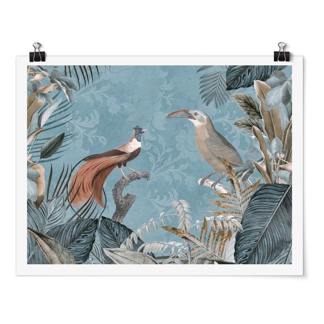 Quadri Andrea Haase Collage vintage - Uccelli del paradiso