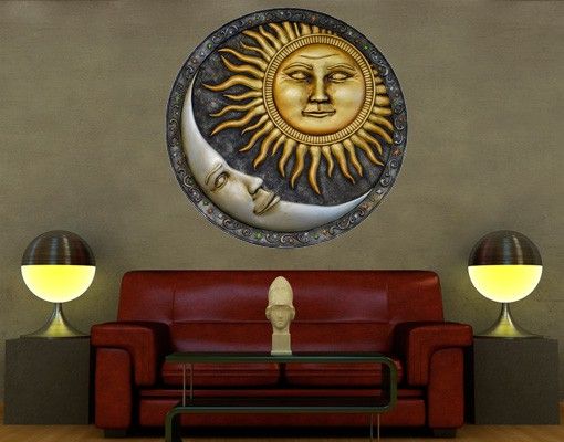 Adesivi murali spazio N.459 Sole e Luna