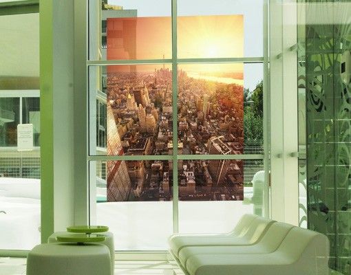 Adesivi per finestre con architettura e skylines Città d'oro