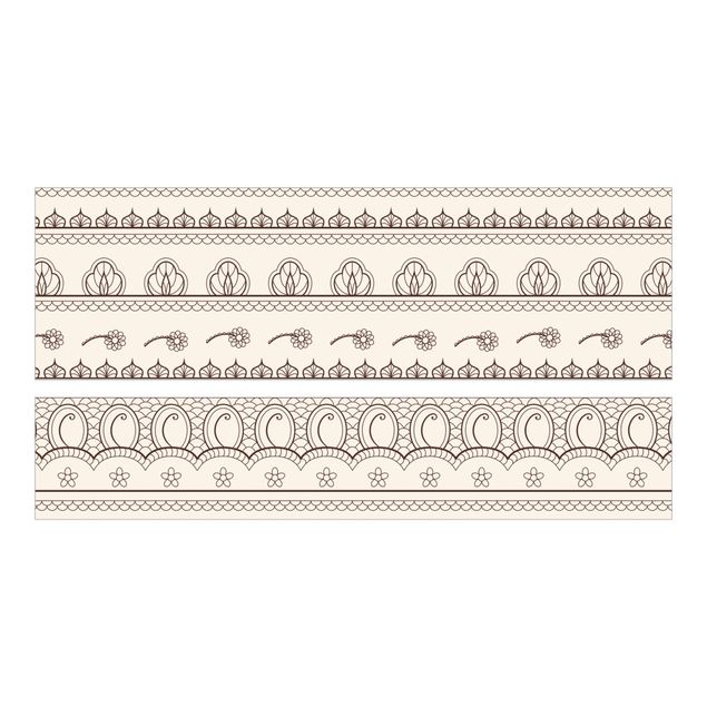 Carta adesiva per mobili IKEA - Malm Letto basso 140x200cm Indian repeat pattern