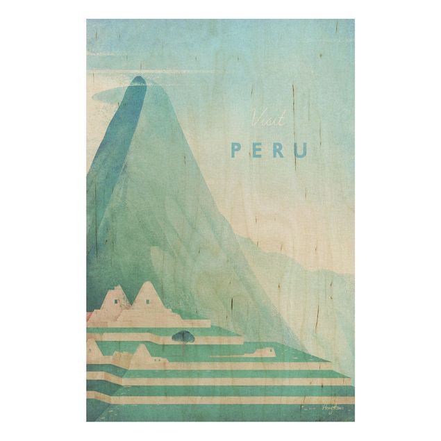 Quadri in legno con paesaggio Poster di viaggio - Perù