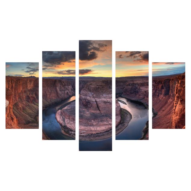 Stampa su tela 5 parti - Colorado River Glen Canyon