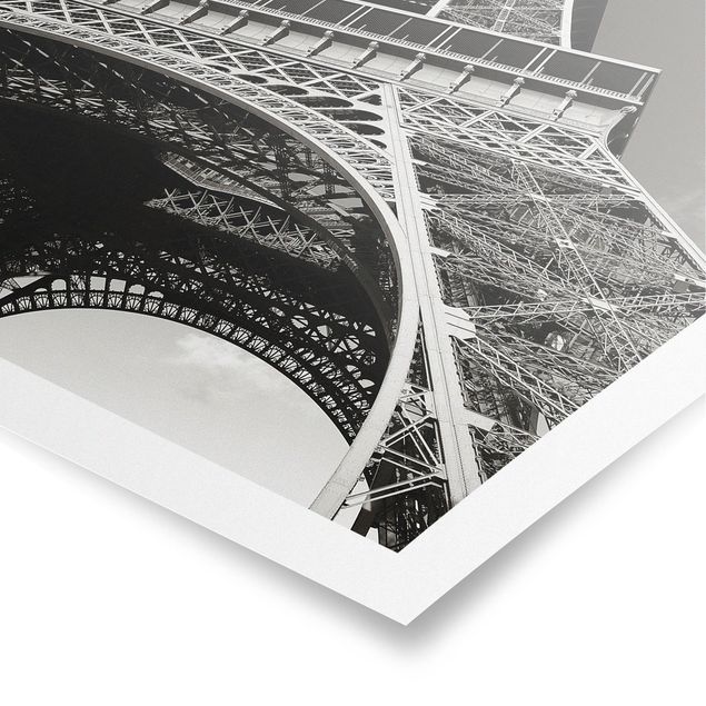 Poster in bianco e nero Torre Eiffel a Parigi