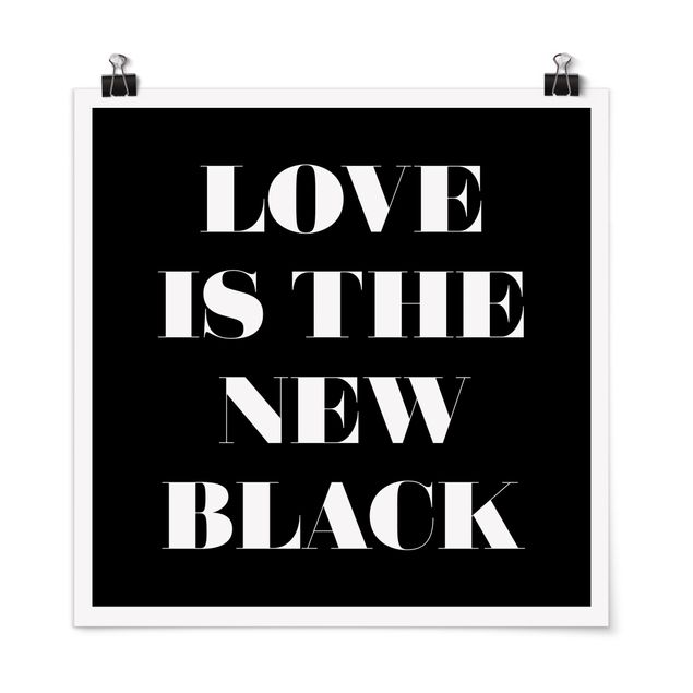 Quadri con frasi L'amore è il nuovo nero