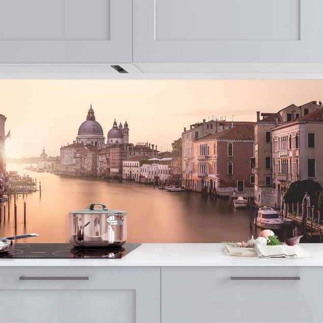Rivestimenti per cucina con architettura e skylines Sera a Venezia