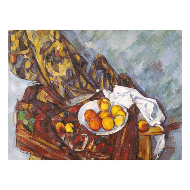Stile artistico Paul Cézanne - Natura morta, tendaggio di fiori e frutta