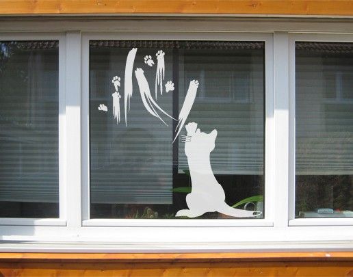 Adesivi per vetri No.UL633 Arte del gatto