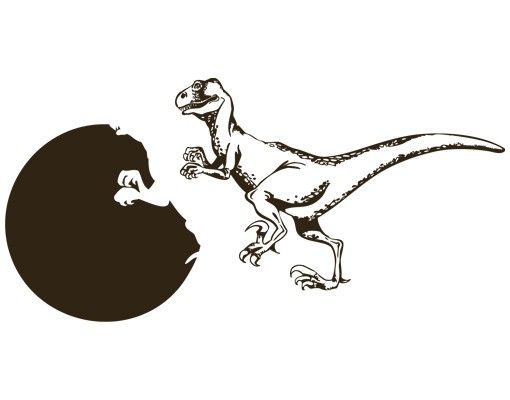 Adesivi murali dinosauro Orologio n. AC18 Dinosauro