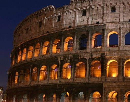 Adesivi per piastrelle Il Colosseo a Roma di notte
