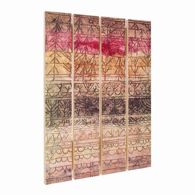 Stampe su legno Paul Klee - Giovane foresta