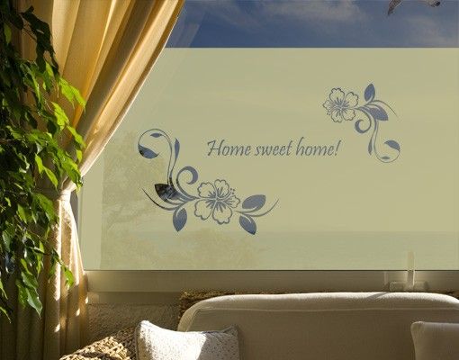 Adesivi per finestre con fiori No.CA10 Testo personalizzato ibisco II