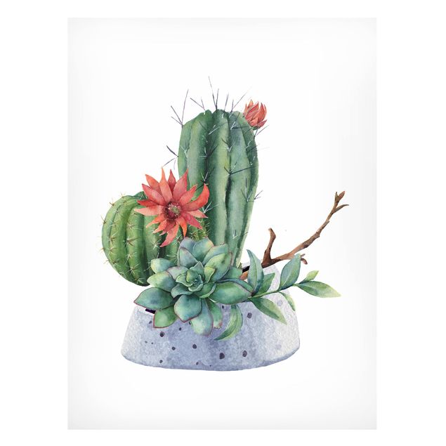 Quadro moderno Illustrazione di cactus ad acquerello