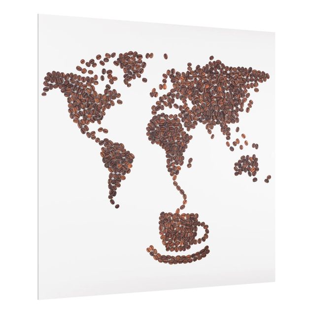 Paraspruzzi cucina Il caffè nel mondo