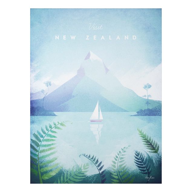 Quadri montagna Poster di viaggio - Nuova Zelanda
