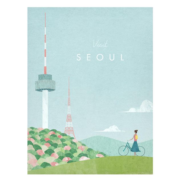 Lavagne magnetiche con architettura e skylines Campagna turistica - Seoul