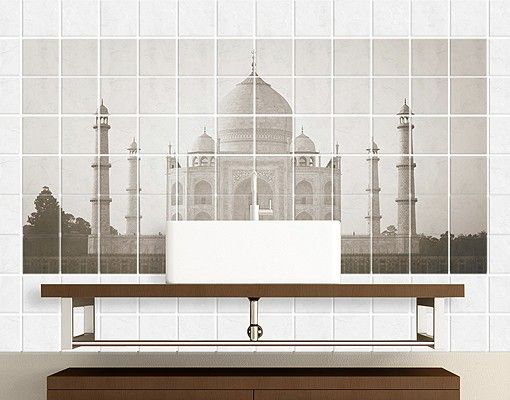 Adesivi per piastrelle con architettura e skylines Taj Mahal