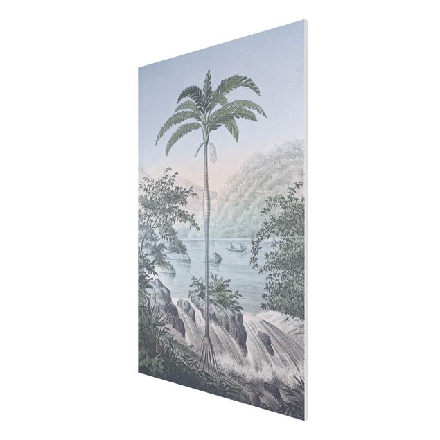 Riproduzioni quadri Illustrazione vintage - Paesaggio con palma