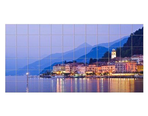 Adesivi per piastrelle con paesaggio Bellagio sul lago di Como