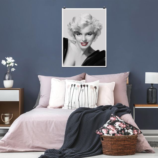 Quadri bianco e nero Marilyn sul divano