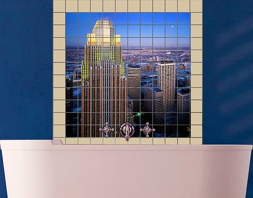 Adesivi per piastrelle con architettura e skylines Minneapolis