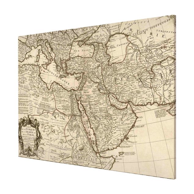 Quadri stile vintage Mappa vintage del Medio Oriente