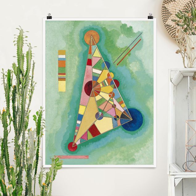 Stampe quadri famosi Wassily Kandinsky - Variegatura nel triangolo