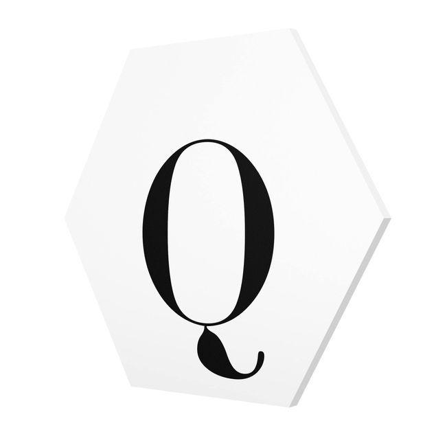 Esagono in forex - Lettera Serif Bianco Q