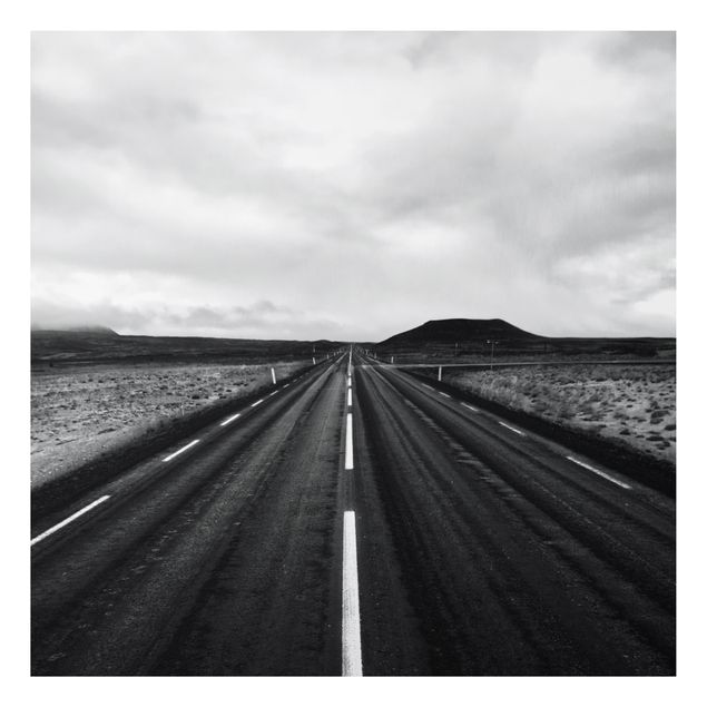 Quadro moderno Strada dritta in Islanda