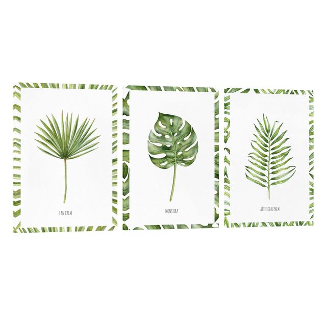 Quadri floreali moderni Set di foglie di palma
