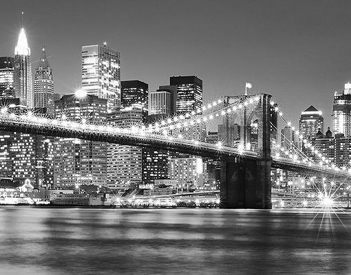 Adesivi per piastrelle Ponte di Manhattan di notte II