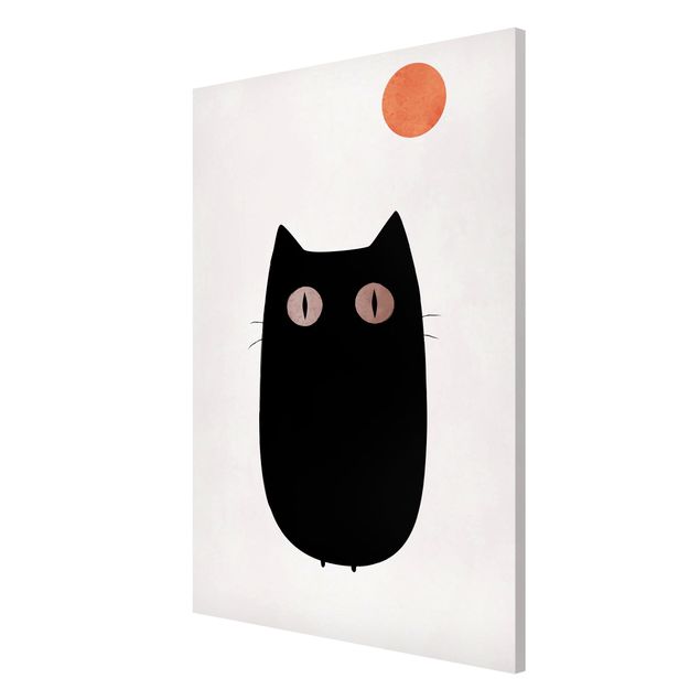 Riproduzione quadri famosi Illustrazione di un gatto nero