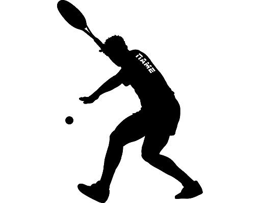 Adesivi murali frasi N.RS116 Testo personalizzato Giocatore di tennis