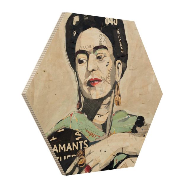 Stampe su legno Frida Kahlo - Collage n.4