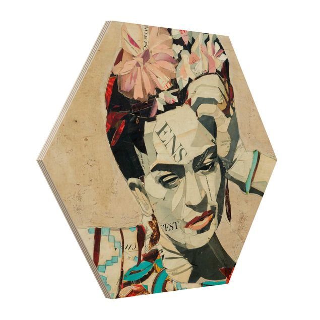 Quadri in legno Frida Kahlo - Collage n.1