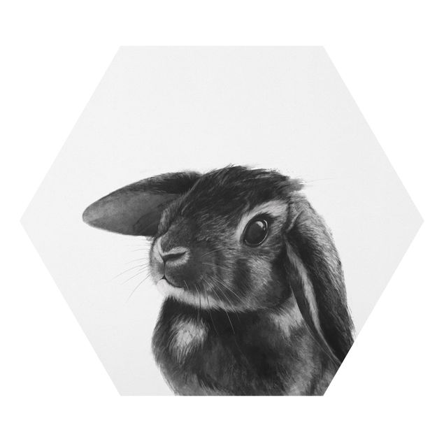 Stampe Illustrazione - Coniglio - Disegno in bianco e nero