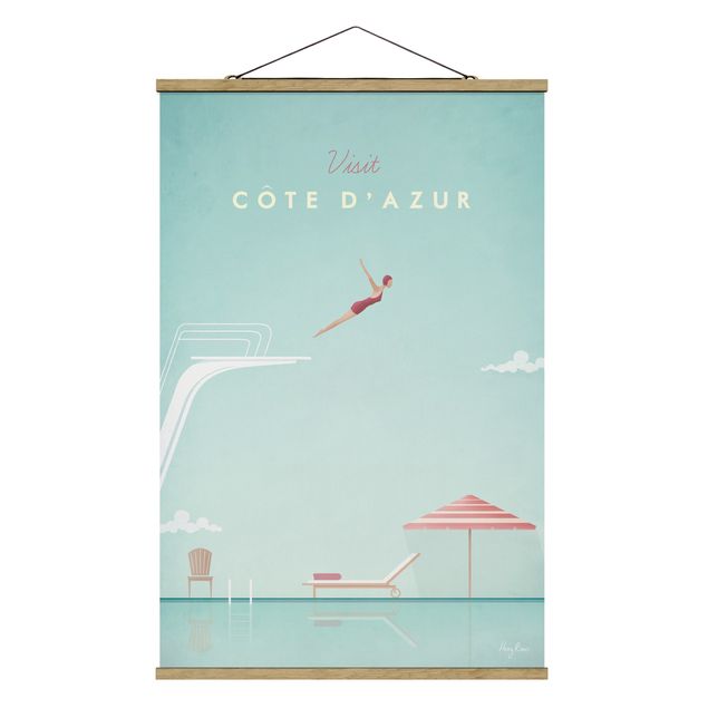 Quadri vintage Poster di viaggio - Costa Azzurra