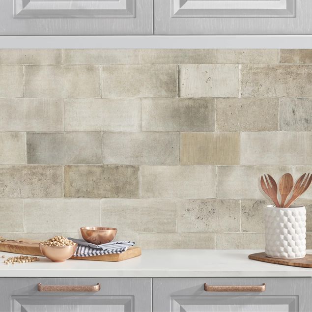 rivestimenti cucina effetto marmo Muro di cemento e mattoni