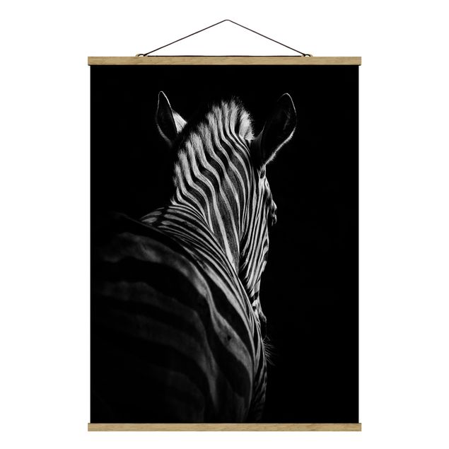 Quadri animali Silhouette Zebra scuro