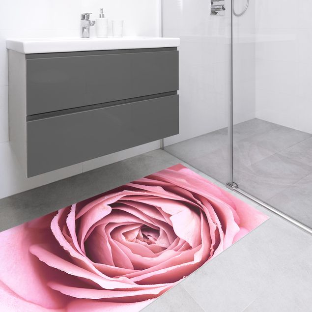 tappeto design moderno Fiore di rosa rosa