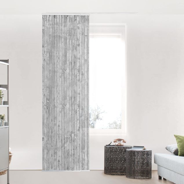 Tende a pannello scorrevoli effetto legno Concrete Look Wallpaper With Stripes