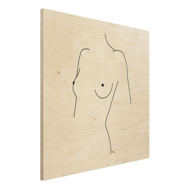 Corrente artistica Line Art Line Art - Nudo Busto Donna Bianco e Nero