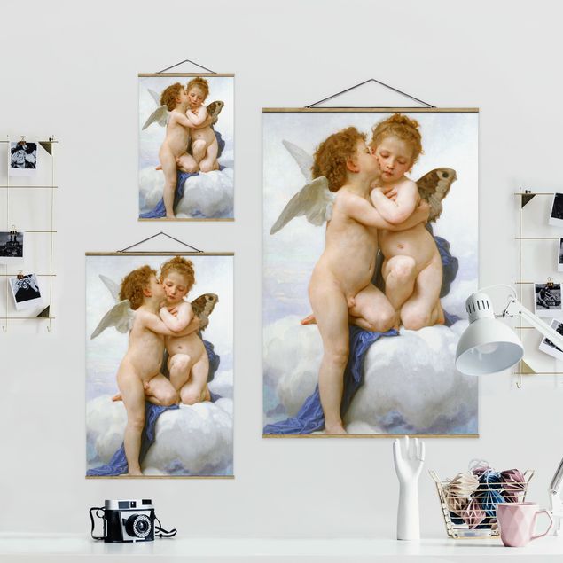 Stampe William Adolphe Bouguereau - Il primo bacio
