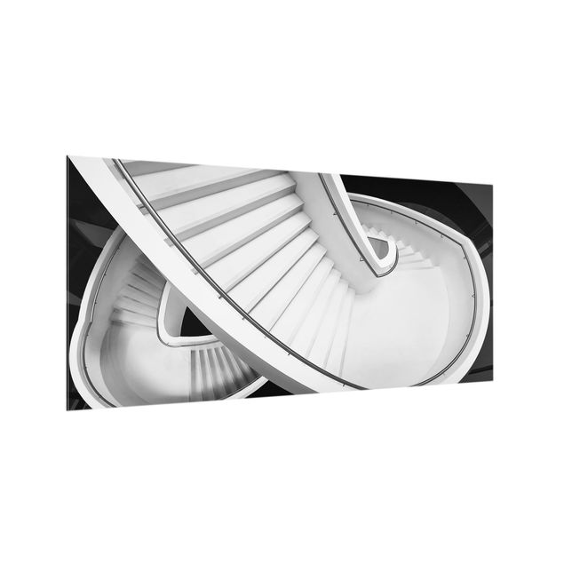 Paraschizzi cucina Architettura in bianco e nero di scale