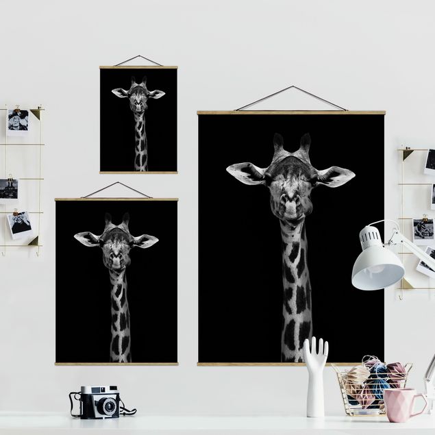 Quadri stampe Ritratto di giraffa scura
