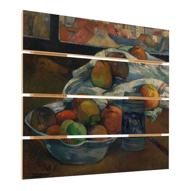 Quadri Paul Gauguin - Fruttiera e brocca davanti a una finestra