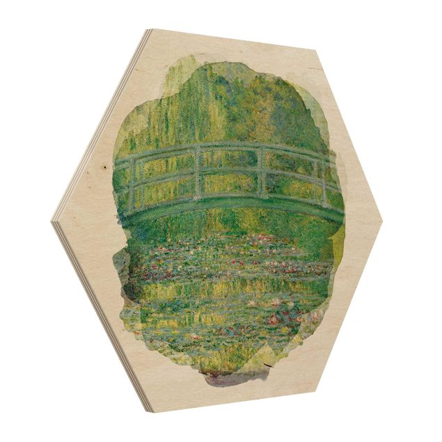 Quadri in legno con fiori Acquerelli - Claude Monet - Ponte giapponese